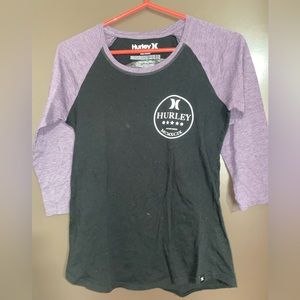hurley 3/4 sleeve shirt